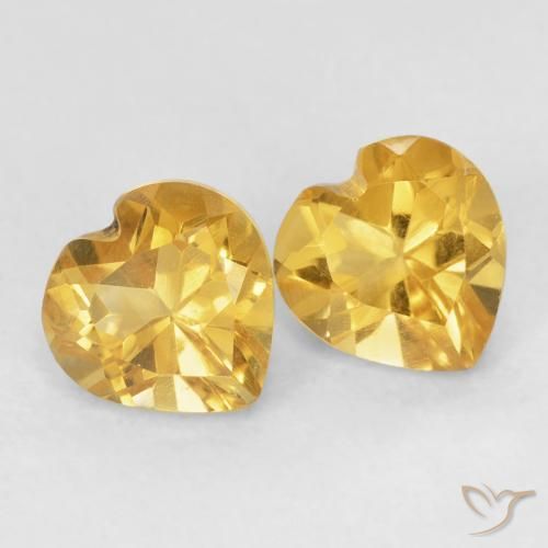 1.55 ct natürliche Golden Citrin-Edelsteine, Herz, VVS-VS