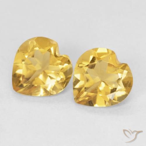 1.14ctw Natürlicher Mittelgold Citrin, Herz, VVS-VS