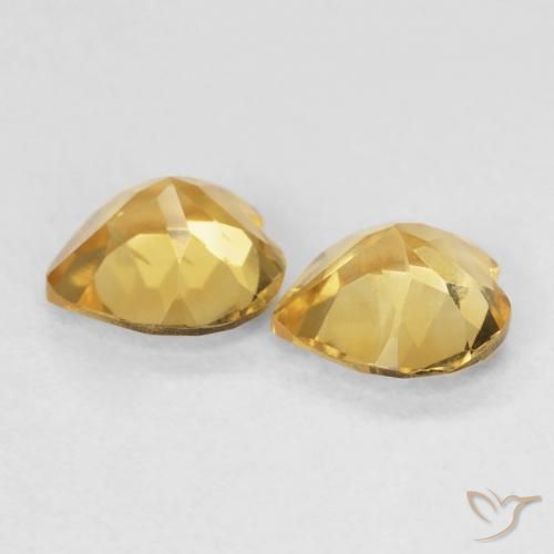 1.14 ct natürliche Mittelgold Citrin-Edelsteine, Herz, VVS-VS