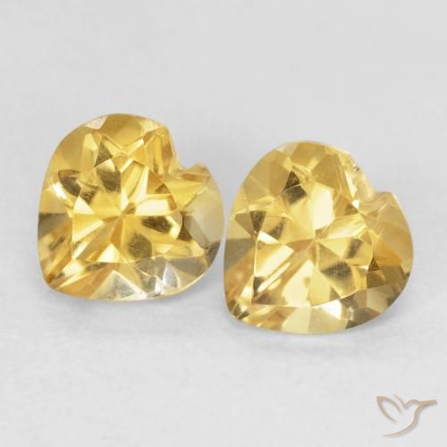 1.52ctw Natürlicher gold-orange Citrin, Herz, VVS-VS