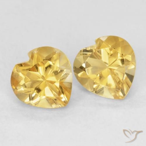 1.52 ct natürliche gold-orange Citrin-Edelsteine, Herz, VVS-VS
