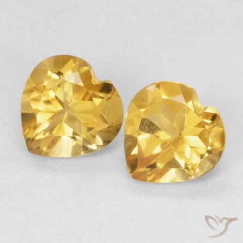 1.42ctw Natürlicher Mittelgold Citrin, Herz, VVS-VS