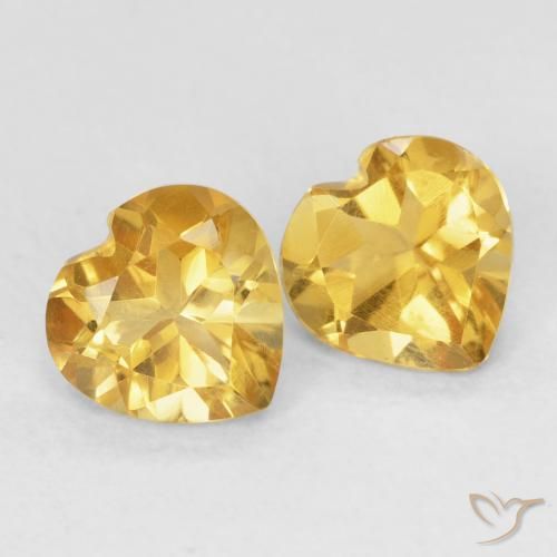 1.42 ct natürliche Mittelgold Citrin-Edelsteine, Herz, VVS-VS