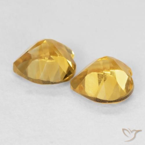 1.42 ct natürliche Mittelgold Citrin-Edelsteine, Herz, VVS-VS