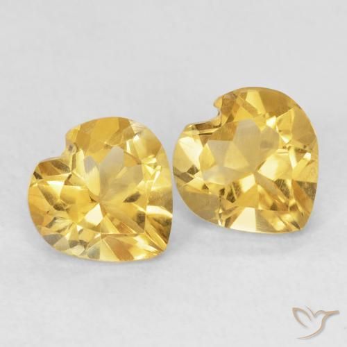 1.39ctw Natürlicher Mittelgold Citrin, Herz, VVS-VS