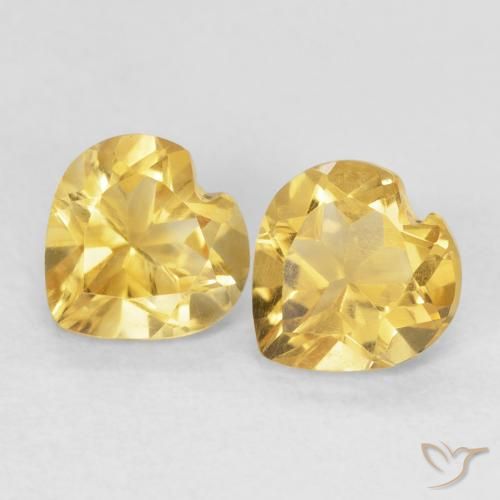 1.39 ct natürliche Mittelgold Citrin-Edelsteine, Herz, VVS-VS