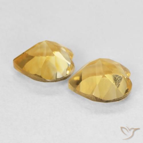 1.39 ct natürliche Mittelgold Citrin-Edelsteine, Herz, VVS-VS