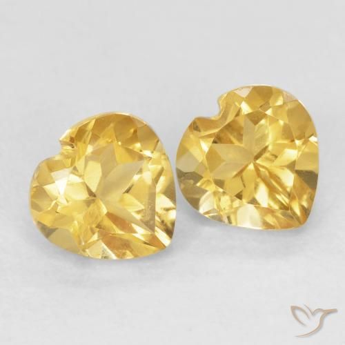 1.58 ct natürliche gold-orange Citrin-Edelsteine, Herz, VVS-VS