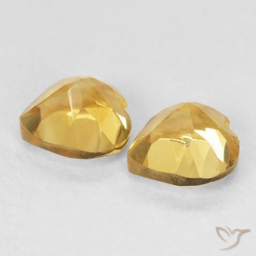 1.58 ct natürliche gold-orange Citrin-Edelsteine, Herz, VVS-VS