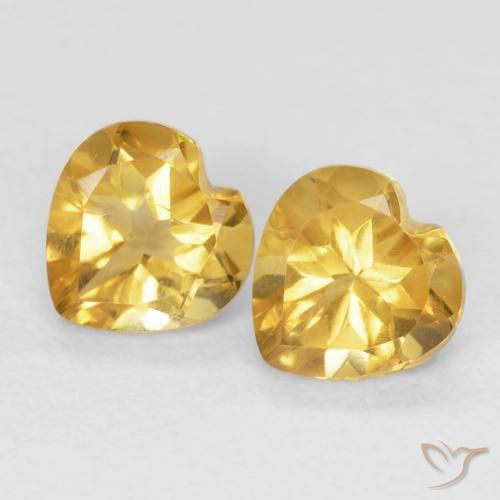 1.51ctw Natürlicher Mittelgold Citrin, Herz, VVS-VS