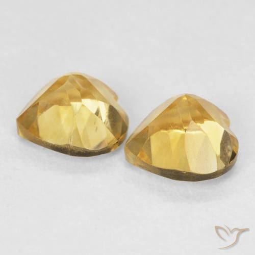 1.51 ct natürliche Mittelgold Citrin-Edelsteine, Herz, VVS-VS