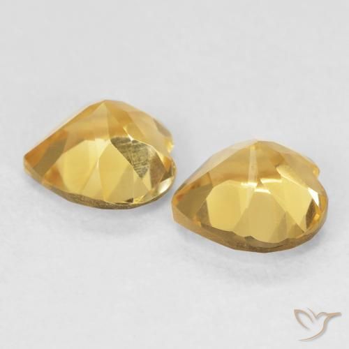 1.45 ct natürliche Mittelgold Citrin-Edelsteine, Herz, VVS-VS