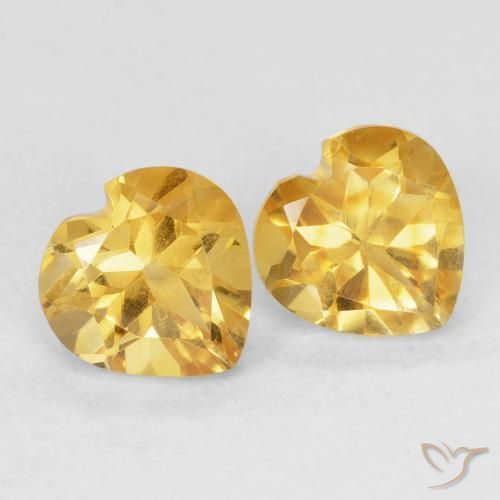 1.52ctw Natürlicher Mittelgold Citrin, Herz, VVS-VS