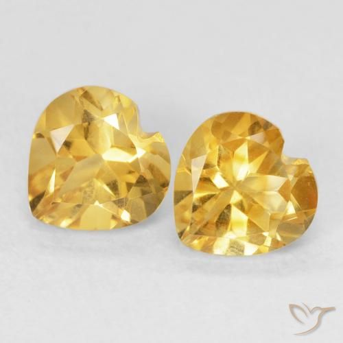 1.52 ct natürliche Mittelgold Citrin-Edelsteine, Herz, VVS-VS