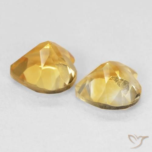1.52 ct natürliche Mittelgold Citrin-Edelsteine, Herz, VVS-VS