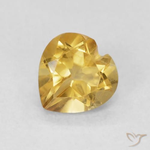 0.72ct Natürlicher Golden Citrin, Herz, VVS