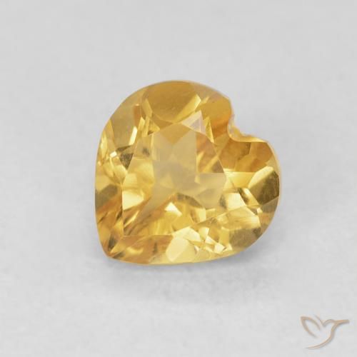 0.73ct Natürlicher Golden Citrin, Herz, VVS