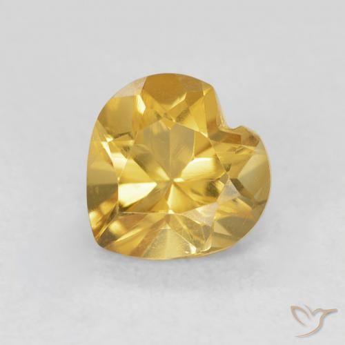 0.79ct Natürlicher Mittleres Gold Citrin, Herz, VVS