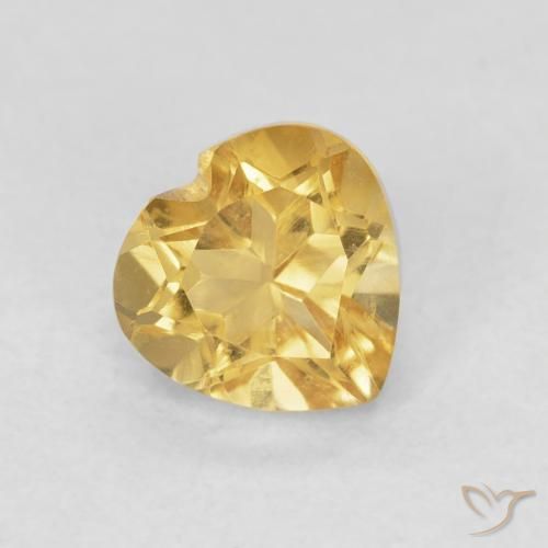 0.78ct Natürlicher Golden Citrin, Herz, VVS
