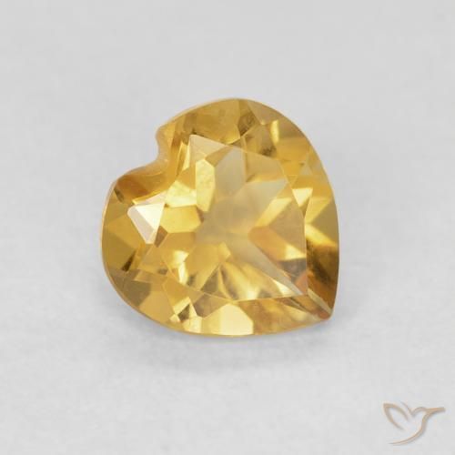 9,17 ctw natürlicher Medium Dark-Golden Citrin, Herz, VVS