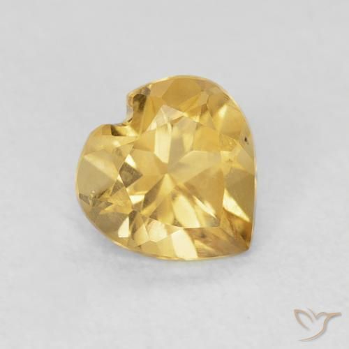 0.71ct Natürlicher Mittleres Gold Citrin, Herz, VVS