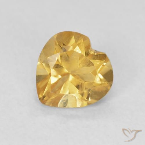 0.74ct Natürlicher Medium Dark-Golden Citrin, Herz, VVS