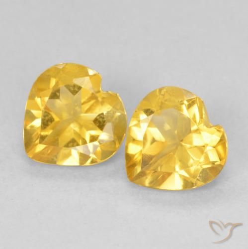 1.39ctw Natürlicher Helles Gold Citrin, Herz, VVS-VS
