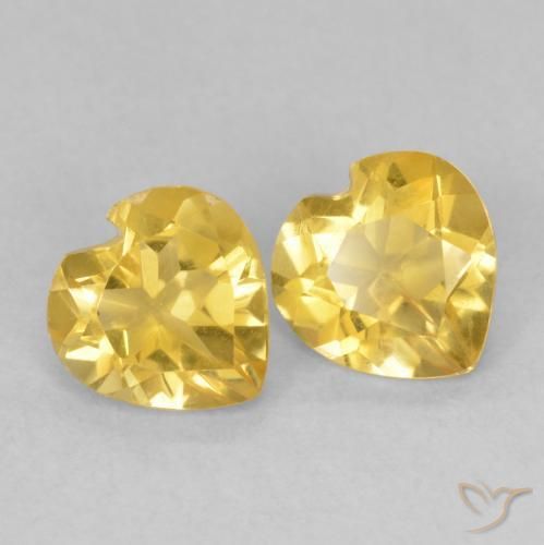 1.25 ct natürliche Mittelgold Citrin-Edelsteine, Herz, VVS-VS