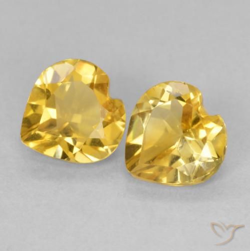 1.30ctw Natürlicher Golden Citrin, Herz, VVS-VS