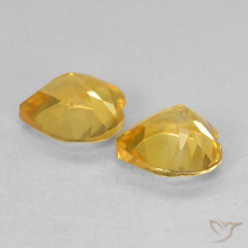 1.30 ct natürliche Golden Citrin-Edelsteine, Herz, VVS-VS