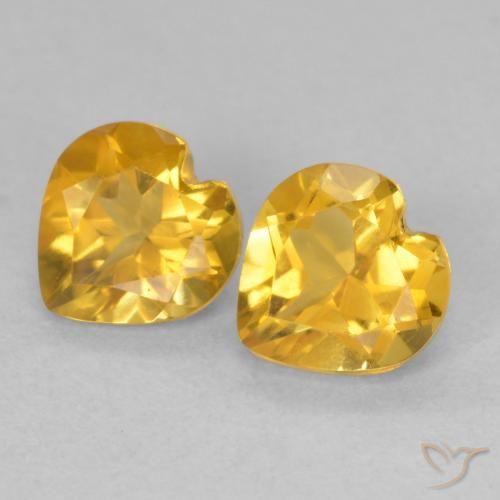 1.40ctw Natürlicher Helles Gold Citrin, Herz, VVS-VS