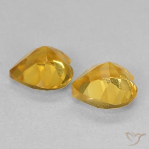 1.40 ct natürliche Helles Gold Citrin-Edelsteine, Herz, VVS-VS