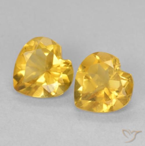 1.38ctw Natürlicher Tiefes Gold Citrin, Herz, VVS-VS