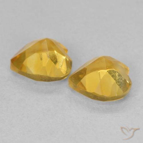 1.38 ct natürliche Tiefes Gold Citrin-Edelsteine, Herz, VVS-VS