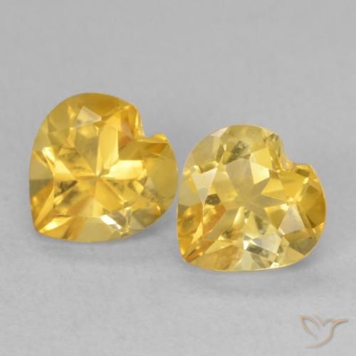 1.48ctw Natürlicher Golden Citrin, Herz, VVS-VS