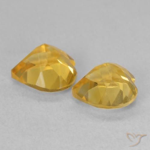 1.48 ct natürliche Golden Citrin-Edelsteine, Herz, VVS-VS