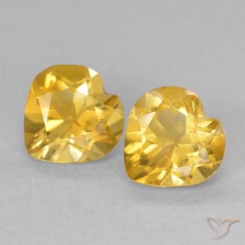1.41ctw Natürlicher Tiefes Gold Citrin, Herz, VVS-VS