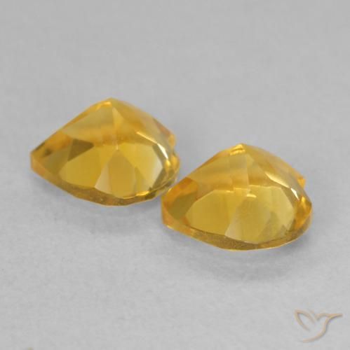 1.41 ct natürliche Tiefes Gold Citrin-Edelsteine, Herz, VVS-VS