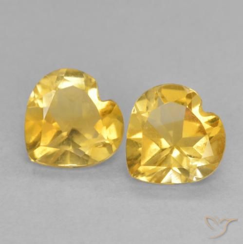 1.31ctw Natürlicher Helles Gold Citrin, Herz, VVS-VS