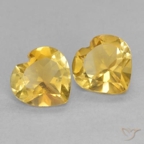 1.31 ct natürliche Helles Gold Citrin-Edelsteine, Herz, VVS-VS
