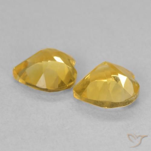 1.31 ct natürliche Helles Gold Citrin-Edelsteine, Herz, VVS-VS