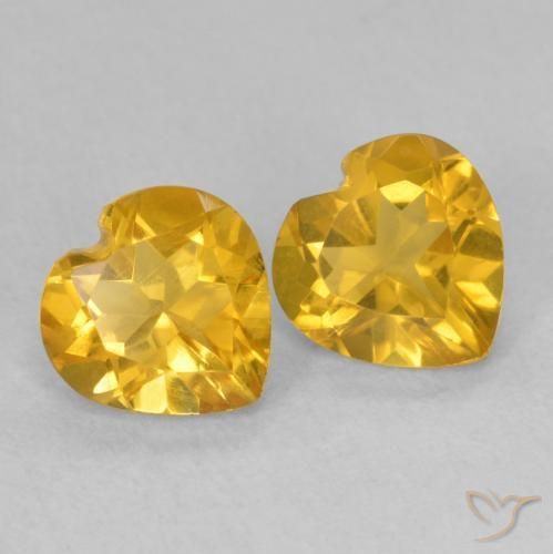 1.41 ct natürliche Golden Citrin-Edelsteine, Herz, VVS-VS