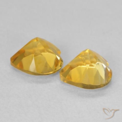 1.40 ct natürliche Helles Gold Citrin-Edelsteine, Herz, VVS-VS