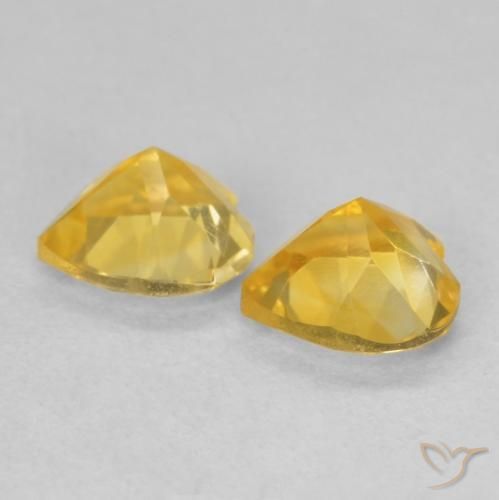 1.28 ct natürliche gold-orange Citrin-Edelsteine, Herz, VVS-VS