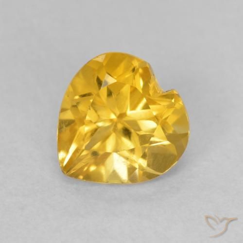 0.73ct Natürlicher Mittelgold Citrin, Herz, VVS-VS