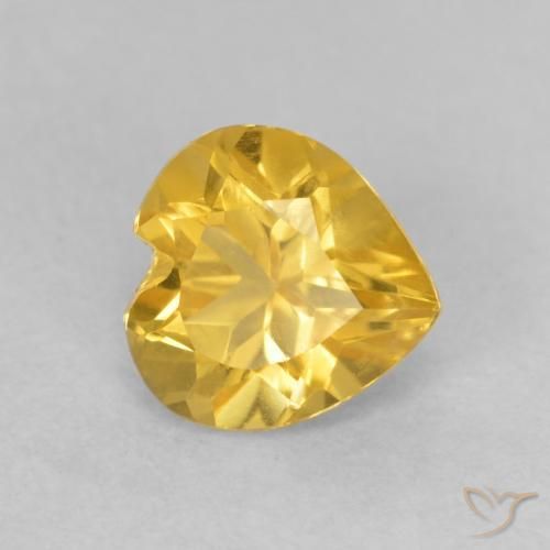 9,17 ctw natürlicher Mittelgold Citrin, Herz, VVS-VS