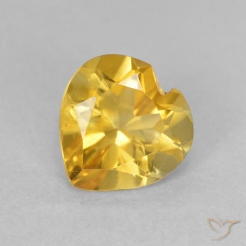 9,17 ctw natürlicher gold-orange Citrin, Herz, VVS-VS