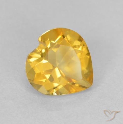 9,17 ctw natürlicher Mittelgold Citrin, Herz, VVS-VS