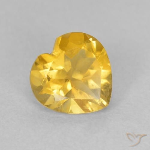 0.71ct Natürlicher gold-orange Citrin, Herz, VVS-VS