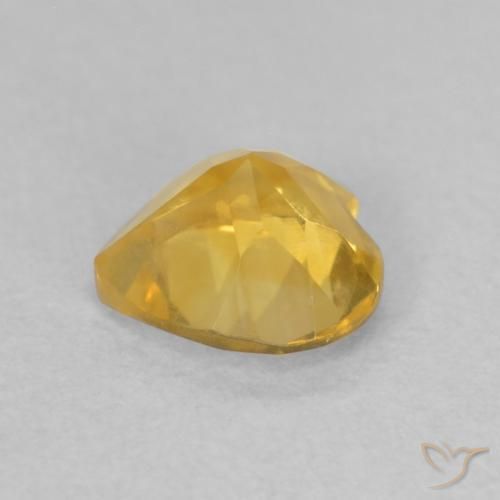 9,17 ctw natürlicher gold-orange Citrin, Herz, VVS-VS